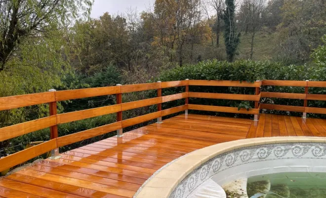 Rénovation d'une terrasse en bois à Givors, Mornant, Hugot Paysage