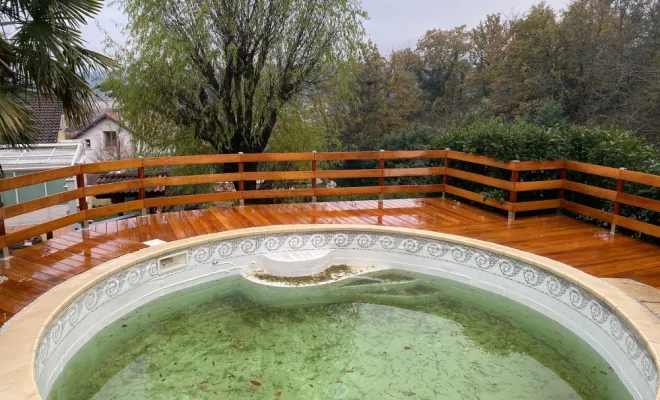 Rénovation d'une terrasse en bois à Givors, Mornant, Hugot Paysage